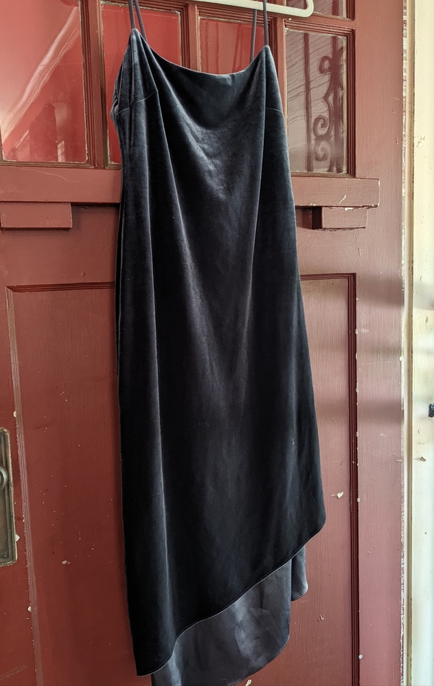 Vintage velvet slip dress Y2K Depeche Mode